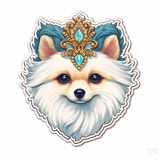 Cute and Adorable Pomeranian Vinyl Decal Sticker for Car, Laptop, Tumbler and more # 0011138