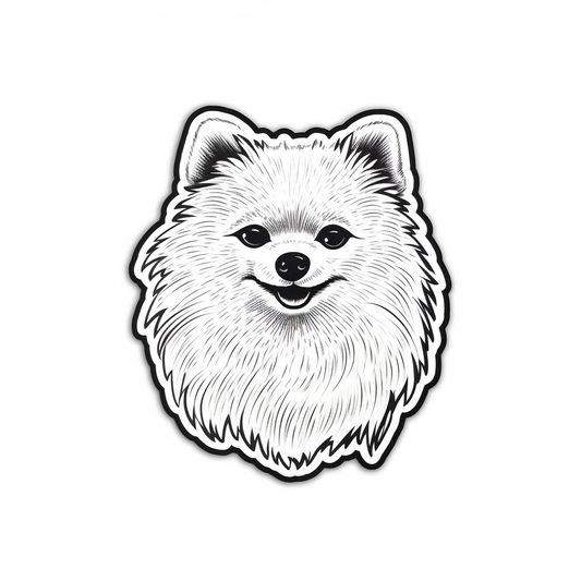 Cute and Adorable Pomeranian Vinyl Decal Sticker for Car, Laptop, Tumbler and more # 0011157