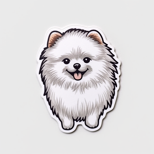Cute and Adorable Pomeranian Vinyl Decal Sticker for Car, Laptop, Tumbler and more # 0011135