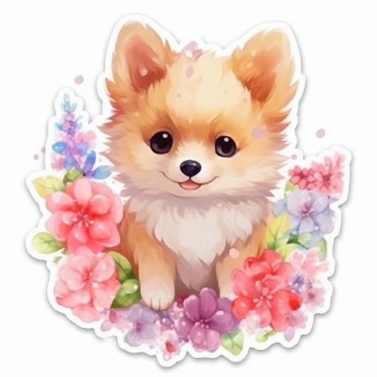 Cute and Adorable Pomeranian Vinyl Decal Sticker for Car, Laptop, Tumbler and more # 0011158