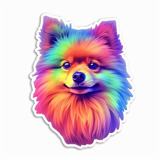 Cute and Adorable Pomeranian Vinyl Decal Sticker for Car, Laptop, Tumbler and more # 0011180