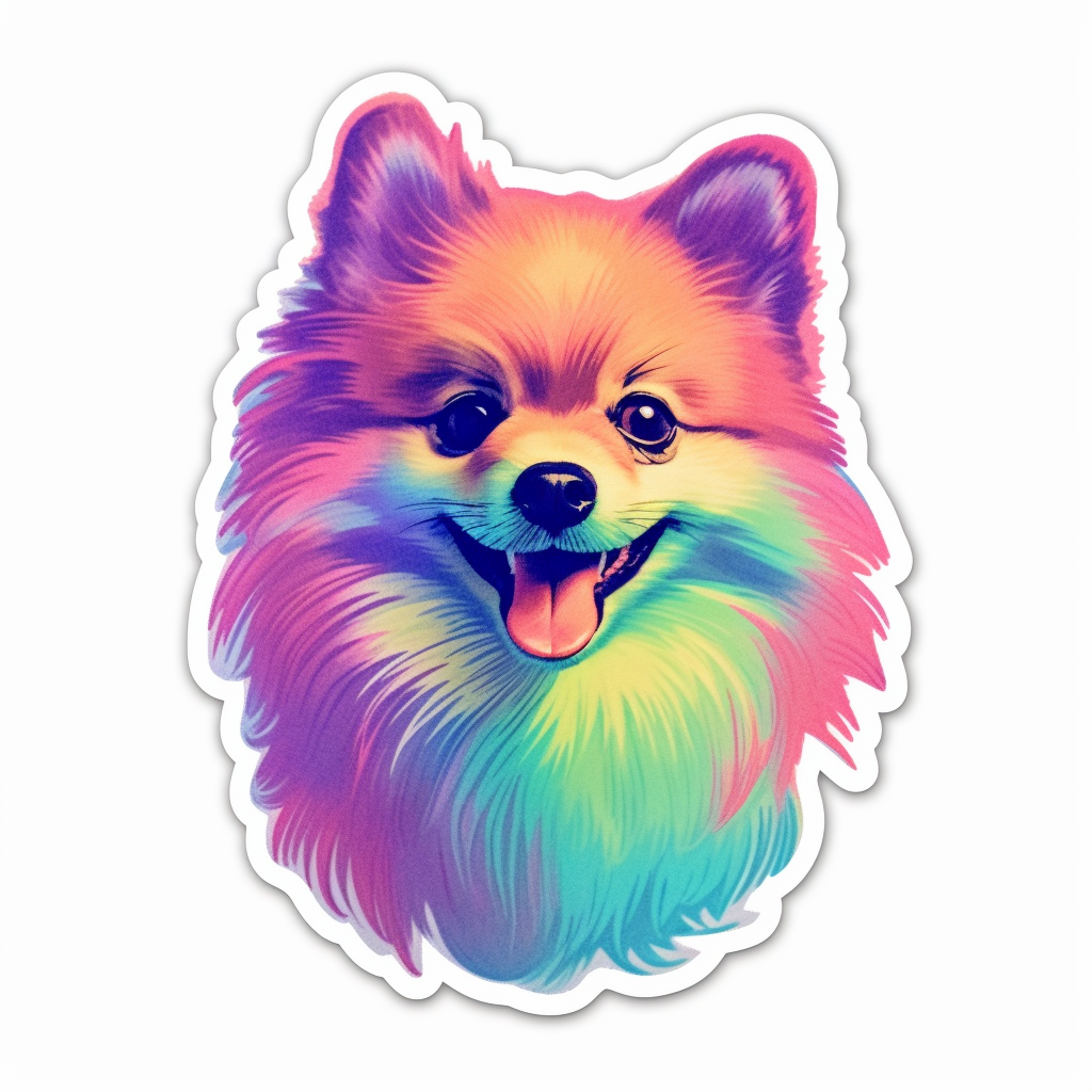 Cute and Adorable Pomeranian Vinyl Decal Sticker for Car, Laptop, Tumbler and more # 0011187
