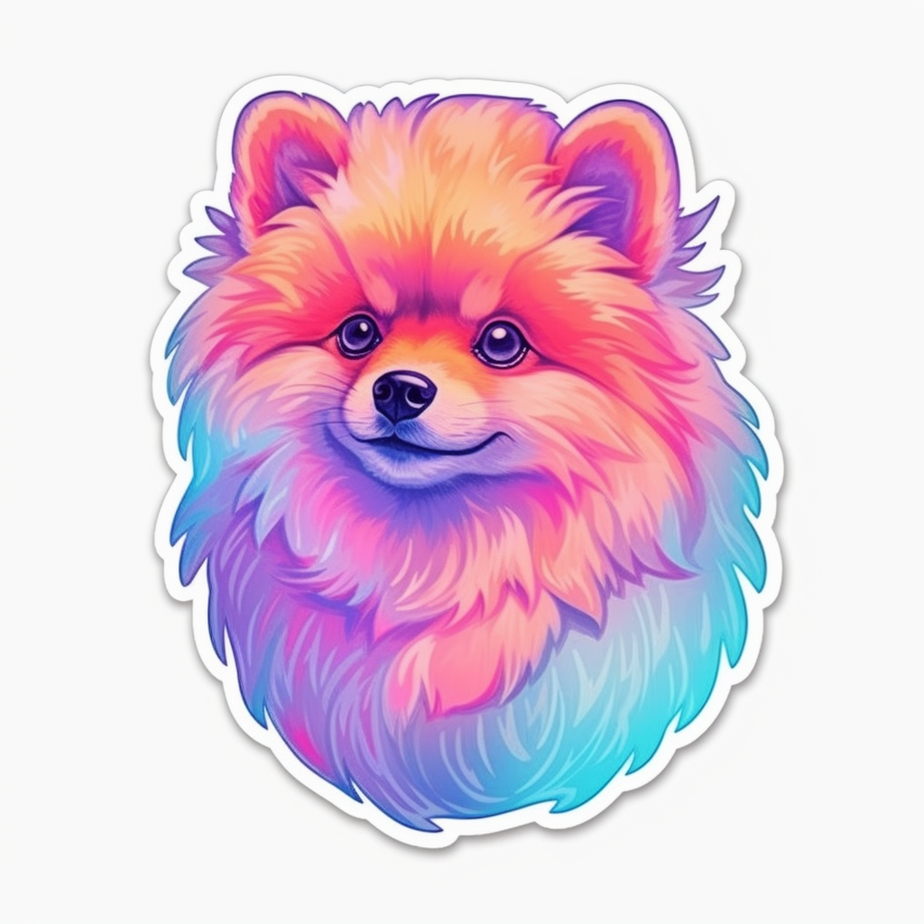 Pomeranian Adorable Vinyl Decal Sticker for Car, Laptop, Tumbler and more # 0011268
