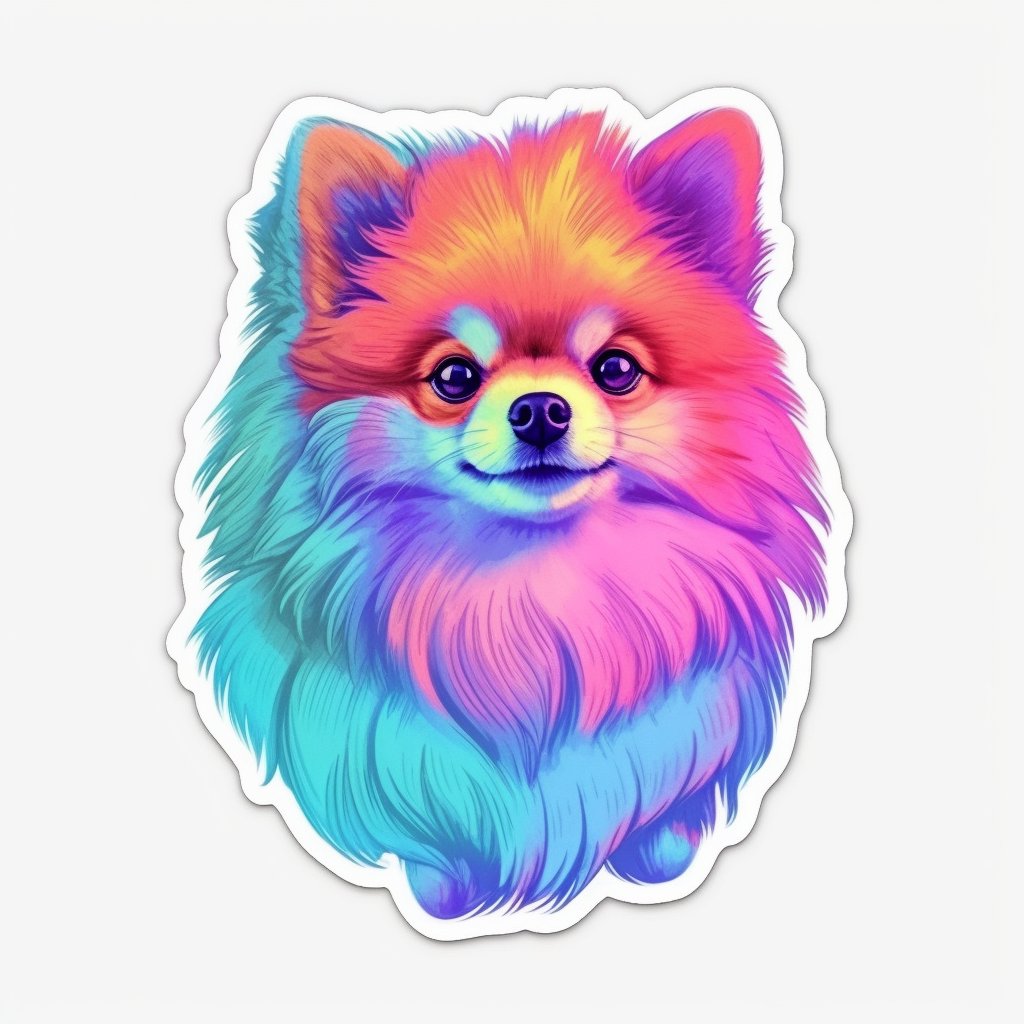 Pomeranian Adorable Vinyl Decal Sticker for Car, Laptop, Tumbler and more # 0011240