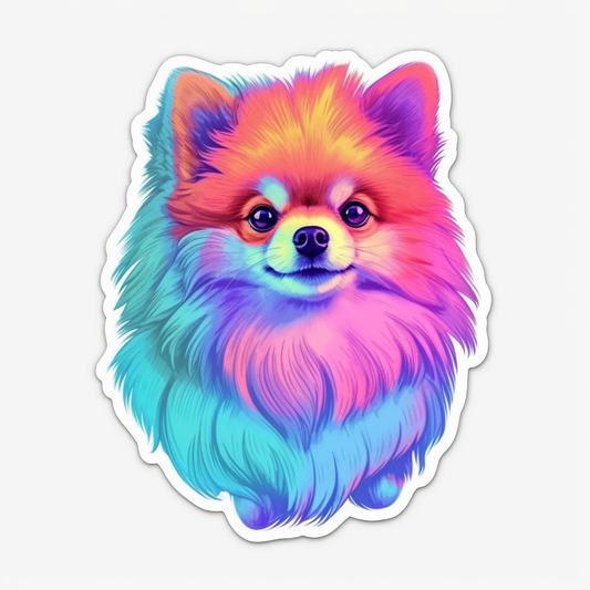 Pomeranian Adorable Vinyl Decal Sticker for Car, Laptop, Tumbler and more # 0011240