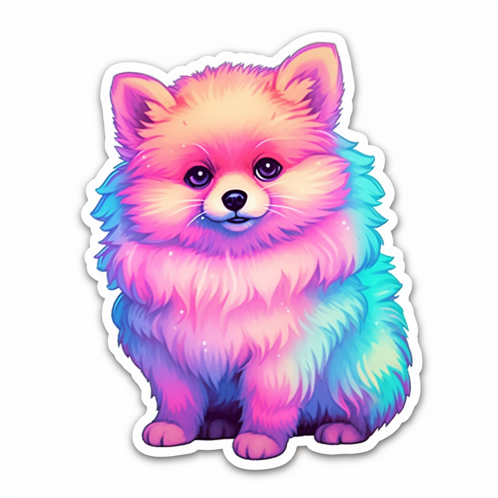 Cute and Adorable Pomeranian Vinyl Decal Sticker for Car, Laptop, Tumbler and more # 0011170