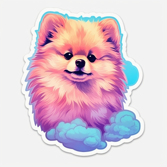 Cute and Adorable Pomeranian Vinyl Decal Sticker for Car, Laptop, Tumbler and more # 0011190
