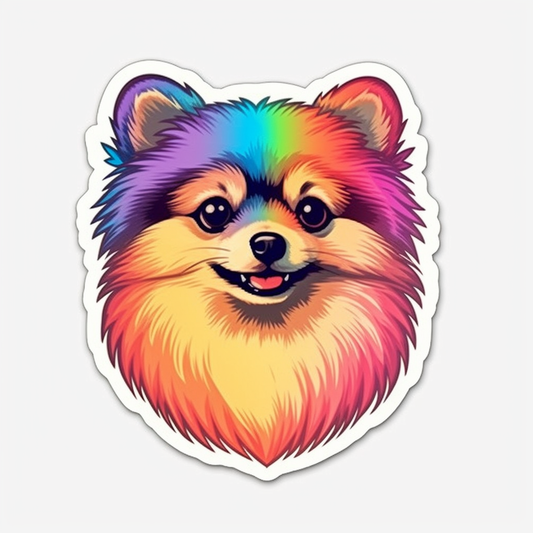 Cute and Adorable Pomeranian Vinyl Decal Sticker for Car, Laptop, Tumbler and more # 0011184