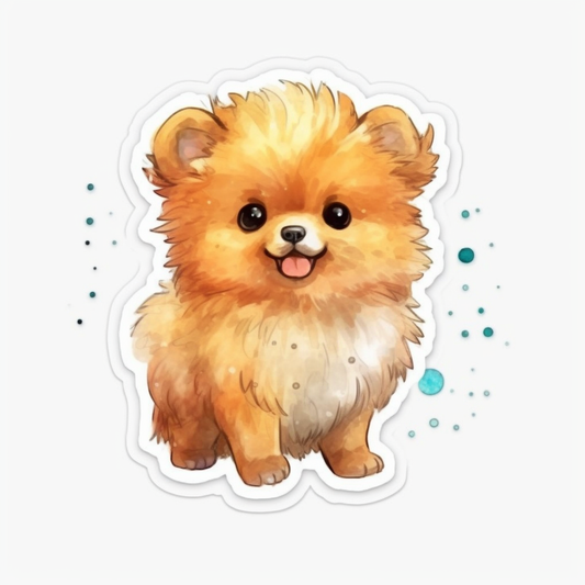 Cute and Adorable Pomeranian Vinyl Decal Sticker for Car, Laptop, Tumbler and more # 0011194