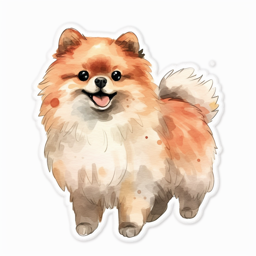Cute and Adorable Pomeranian Vinyl Decal Sticker for Car, Laptop, Tumbler and more # 0011177