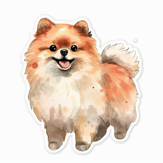 Cute and Adorable Pomeranian Vinyl Decal Sticker for Car, Laptop, Tumbler and more # 0011177