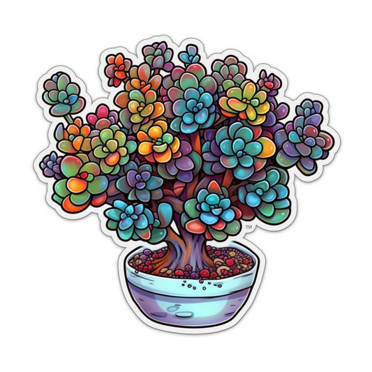 Portualacaria Succulent Vinyl Decal Sticker for Car, Laptop, Tumbler and more # 006664