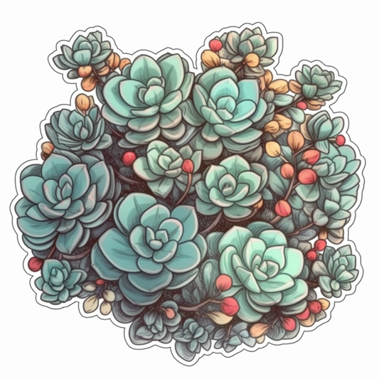 Portualacaria Succulent Vinyl Decal Sticker for Car, Laptop, Tumbler and more # 006676