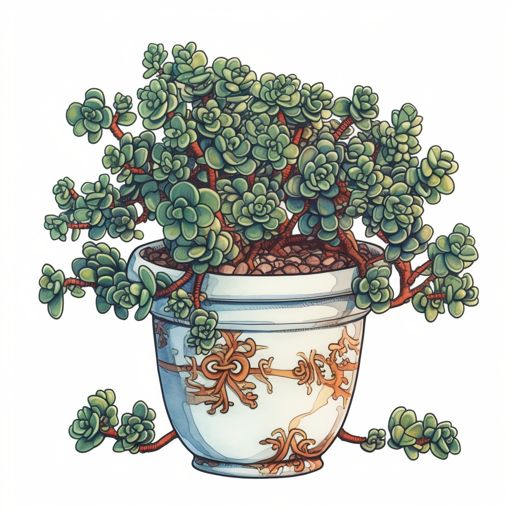 Portualacaria Succulent Vinyl Decal Sticker for Car, Laptop, Tumbler and more # 006694