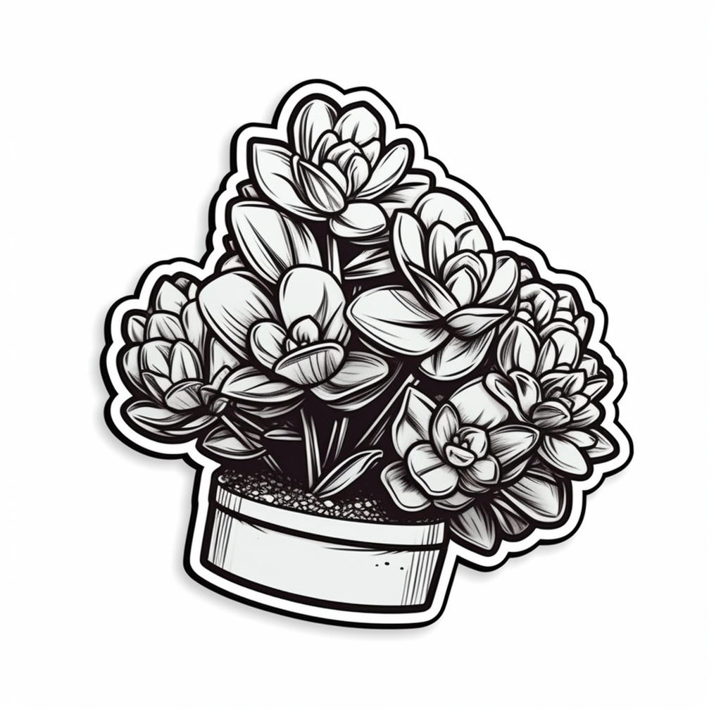 Portualacaria Succulent Vinyl Decal Sticker for Car, Laptop, Tumbler and more # 006662