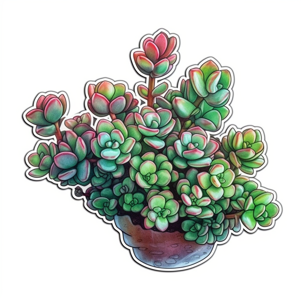 Portualacaria Succulent Vinyl Decal Sticker for Car, Laptop, Tumbler and more # 006684