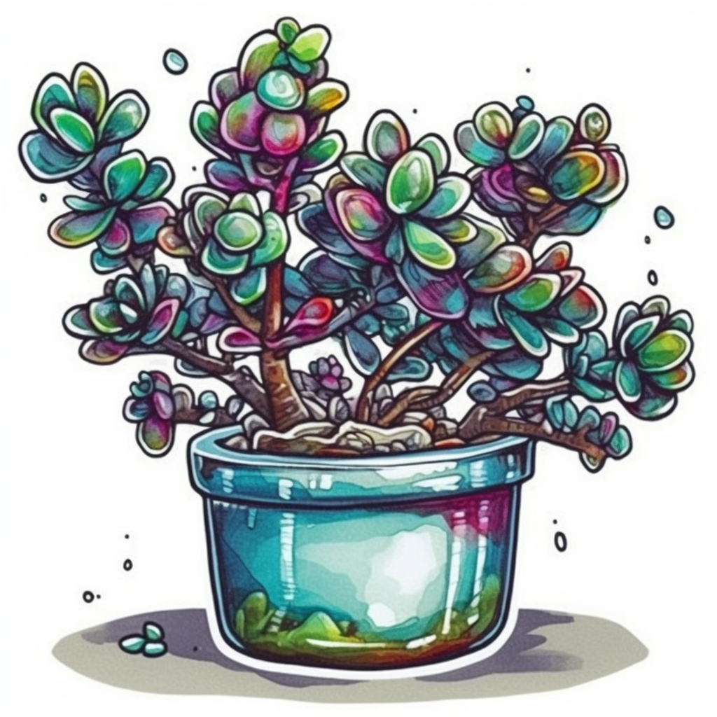 Portualacaria Succulent Vinyl Decal Sticker for Car, Laptop, Tumbler and more # 006681