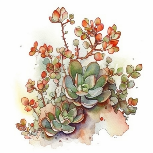 Portualacaria Succulent Vinyl Decal Sticker for Car, Laptop, Tumbler and more # 006636