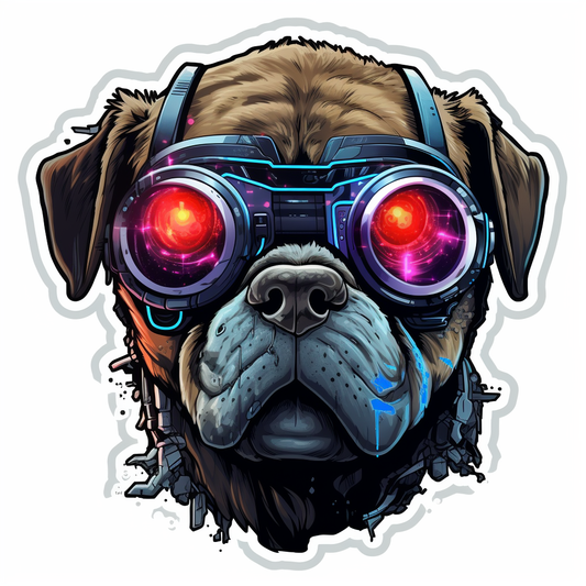 Pug Dog Vinyl Decal Sticker for Car, Laptop, Tumbler and more # 0011373