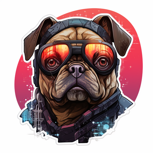 Pug Dog Vinyl Decal Sticker for Car, Laptop, Tumbler and more # 0011365