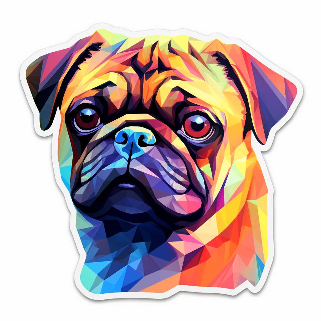 Pug Dog Vinyl Decal Sticker for Car, Laptop, Tumbler and more # 0011362