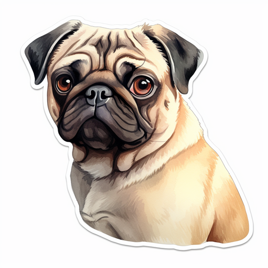 Pug Dog Vinyl Decal Sticker for Car, Laptop, Tumbler and more # 0011384
