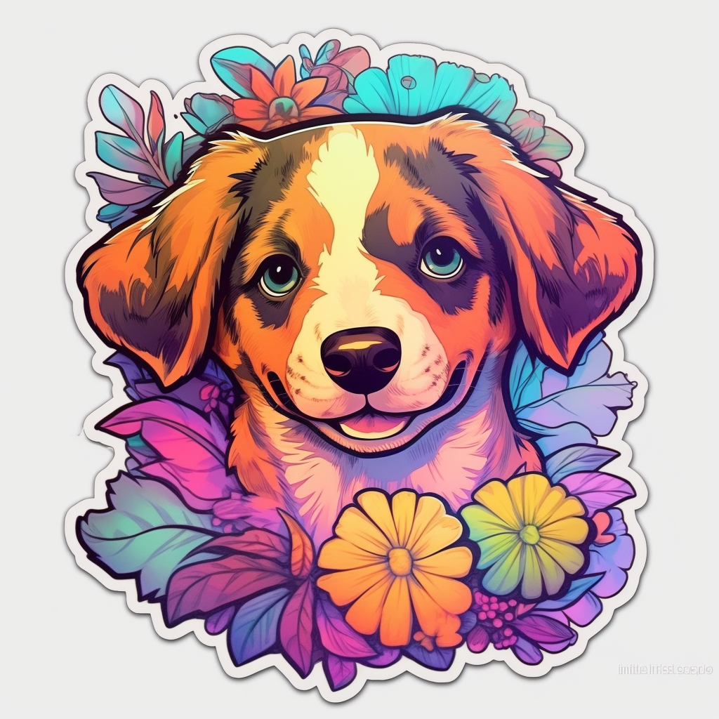 Puppy Dog Vinyl Decal Sticker for Car, Laptop, Tumbler and more # 0010809