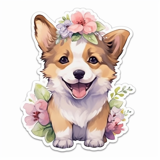 Puppy Dog Vinyl Decal Sticker for Car, Laptop, Tumbler and more # 0010782