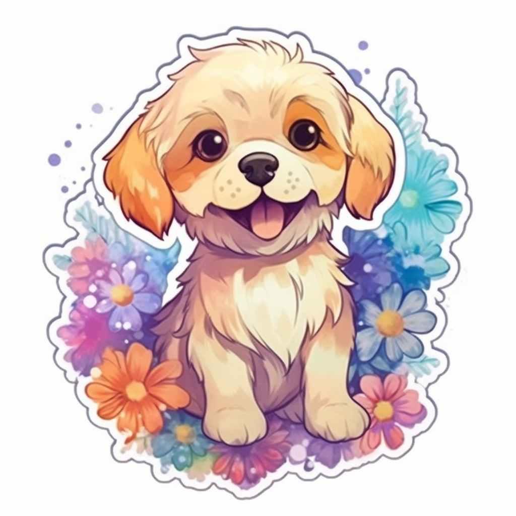 Puppy Dog Vinyl Decal Sticker for Car, Laptop, Tumbler and more # 0010805