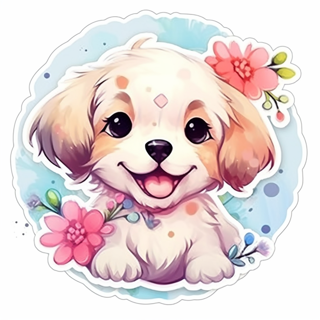 Puppy Dog Vinyl Decal Sticker for Car, Laptop, Tumbler and more # 0010800