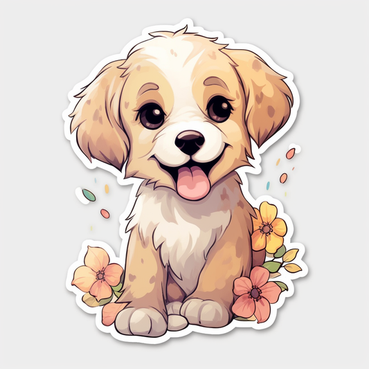 Puppy Dog Vinyl Decal Sticker for Car, Laptop, Tumbler and more # 0010787