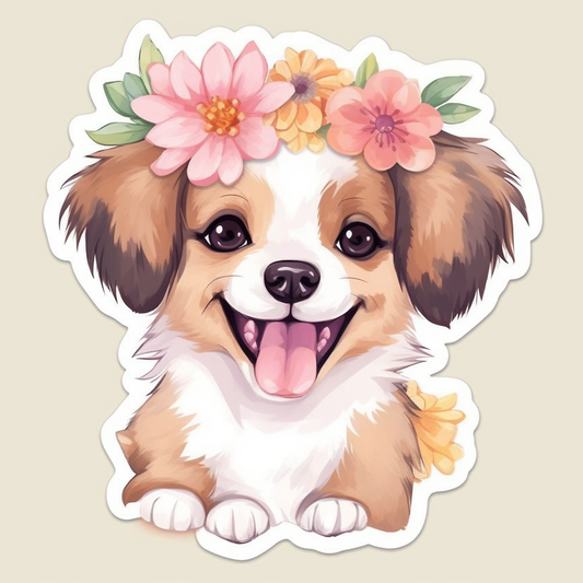Puppy Dog Vinyl Decal Sticker for Car, Laptop, Tumbler and more # 0010798