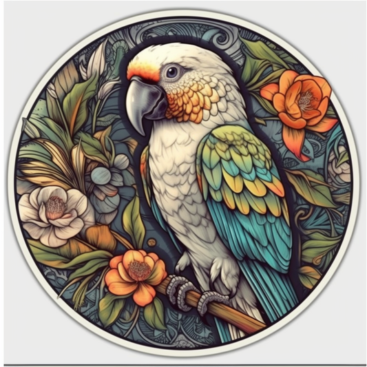 Quaker Parrot Vinyl Decal Sticker for Car, Laptop, Tumbler and more # 003750