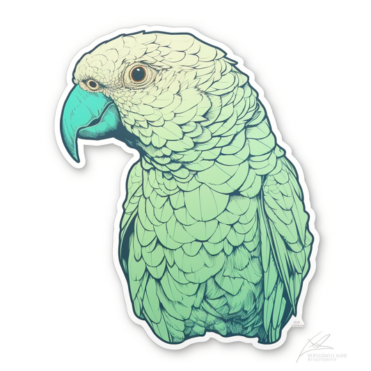 Quaker Parrot Vinyl Decal Sticker for Car, Laptop, Tumbler and more # 003791