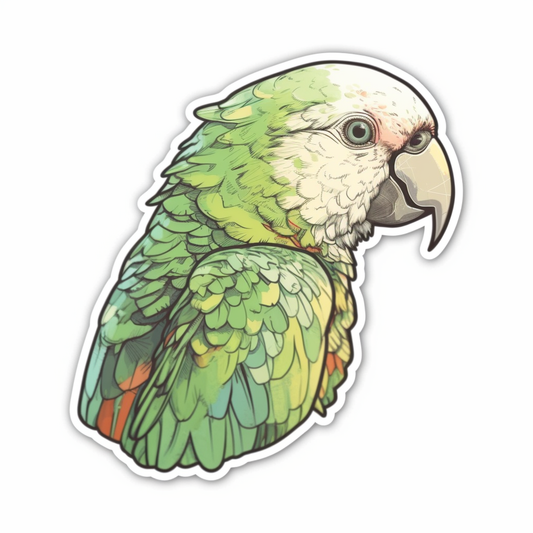 Quaker Parrot Vinyl Decal Sticker for Car, Laptop, Tumbler and more # 003796