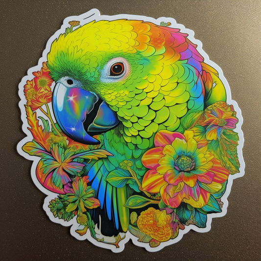 Quaker Parrot Vinyl Decal Sticker for Car, Laptop, Tumbler and more # 003762
