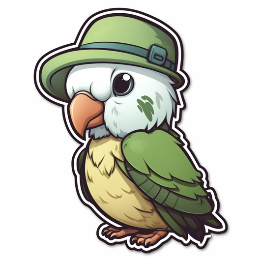 Quaker Parrot Vinyl Decal Sticker for Car, Laptop, Tumbler and more # 003732