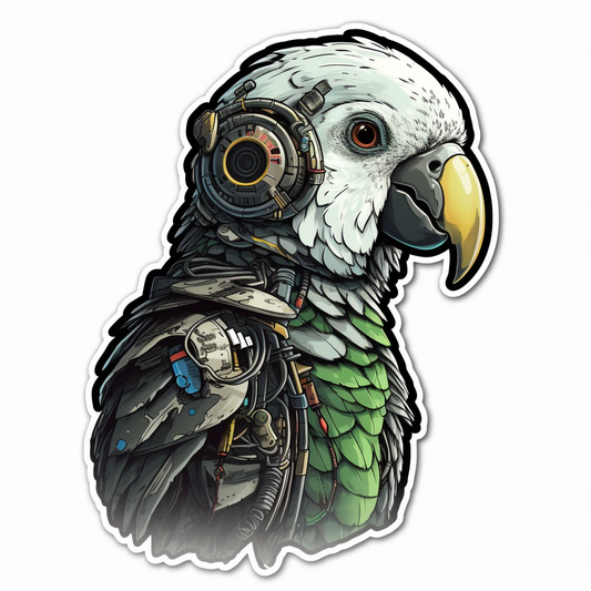 Quaker Parrot Vinyl Decal Sticker for Car, Laptop, Tumbler and more # 003737