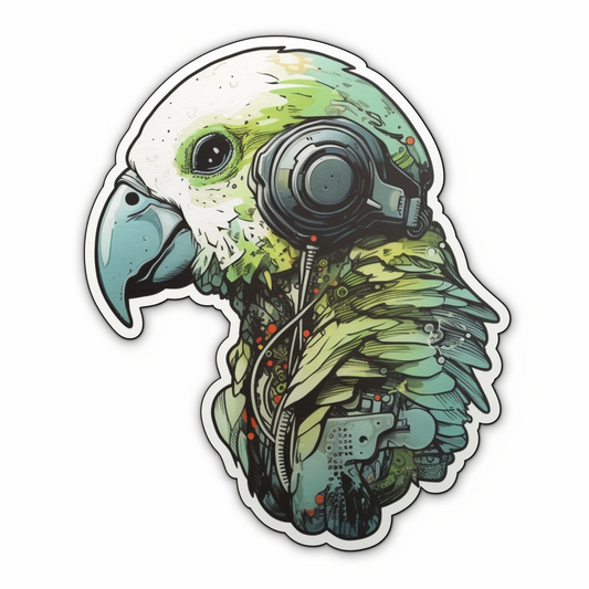 Quaker Parrot Vinyl Decal Sticker for Car, Laptop, Tumbler and more # 003742