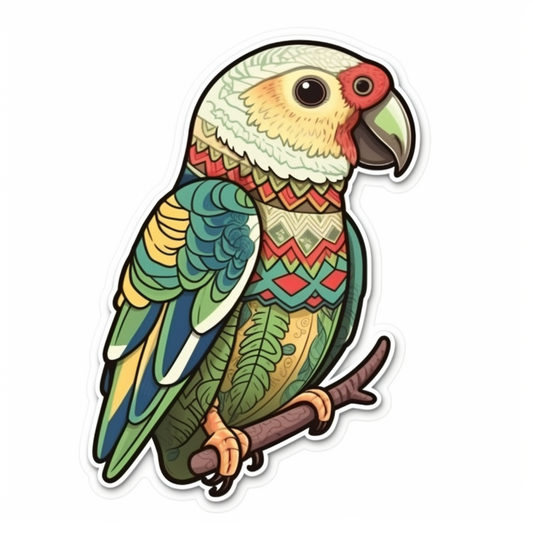 Quaker Parrot Vinyl Decal Sticker for Car, Laptop, Tumbler and more # 003739