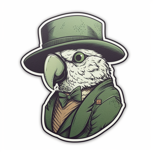 Quaker Parrot Vinyl Decal Sticker for Car, Laptop, Tumbler and more # 003749