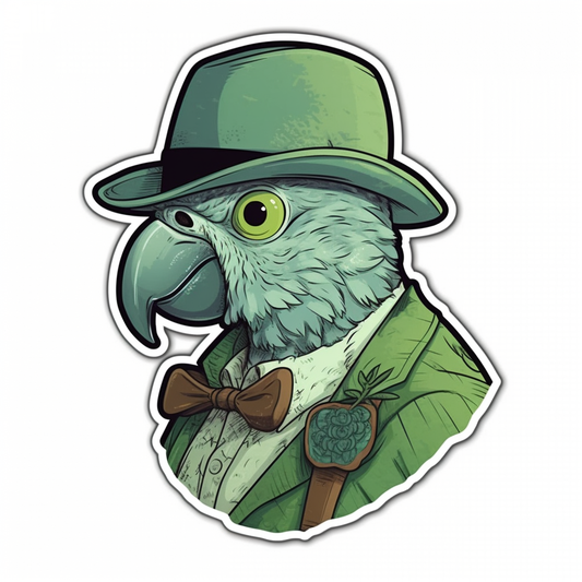 Quaker Parrot Vinyl Decal Sticker for Car, Laptop, Tumbler and more # 003756