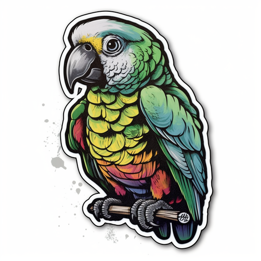 Quaker Parrot Vinyl Decal Sticker for Car, Laptop, Tumbler and more # 003747