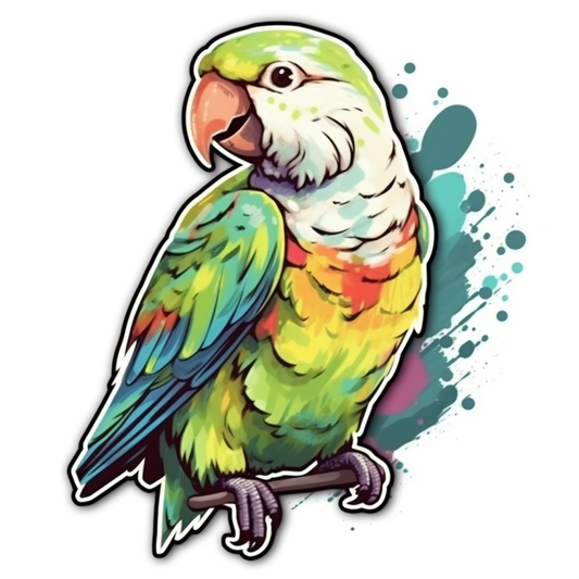 Quaker Parrot Vinyl Decal Sticker for Car, Laptop, Tumbler and more # 003754