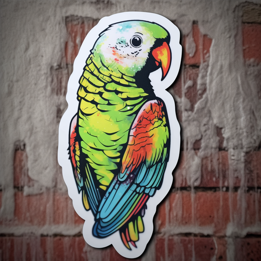 Quaker Parrot Vinyl Decal Sticker for Car, Laptop, Tumbler and more # 003765