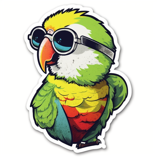 Quaker Parrot Vinyl Decal Sticker for Car, Laptop, Tumbler and more # 003753