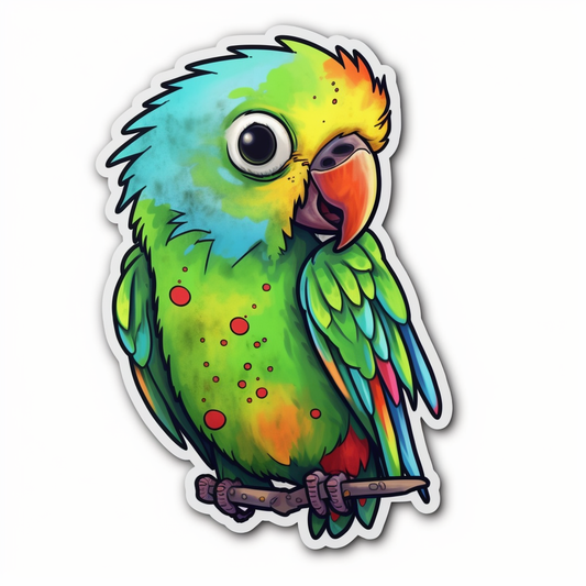 Quaker Parrot Vinyl Decal Sticker for Car, Laptop, Tumbler and more # 003757