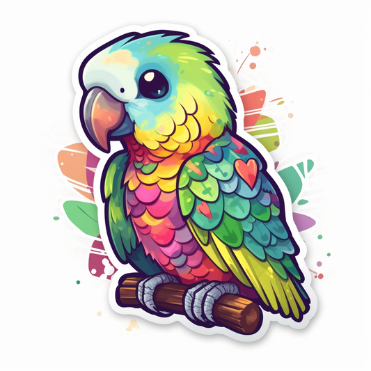Quaker Parrot Vinyl Decal Sticker for Car, Laptop, Tumbler and more # 003766