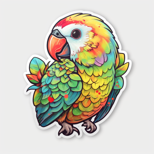 Quaker Parrot Vinyl Decal Sticker for Car, Laptop, Tumbler and more # 003760