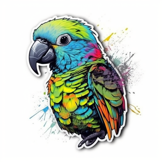 Quaker Parrot Vinyl Decal Sticker for Car, Laptop, Tumbler and more # 003775